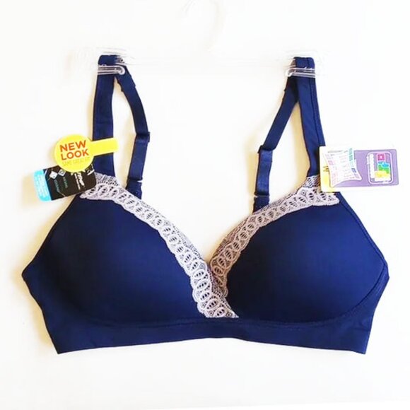 Hanes Other - NWT $36 Hanes X-Temp Cool Comfort Wirefree Bra M Blue Gray Wireless